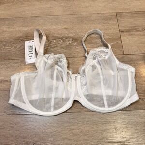 Marks and Spencer Fabulous Balcony Bra White Lace Mesh Underwired T33/4900 42G
